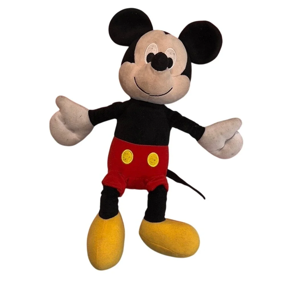 Disney Mickey Mouse Plush Doll Kohls Cares YOTTOY Black‎ Red Stuffed Animal